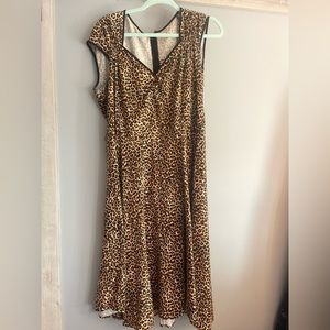 Pinup Coture leopard print dress. Medium weight stretch fabric. Gently worn.